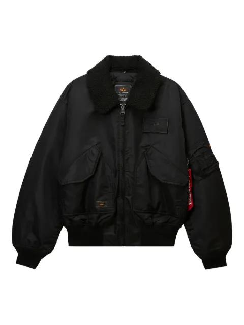 sherpa-collar bomber jacket by ALPHA INDUSTRIES