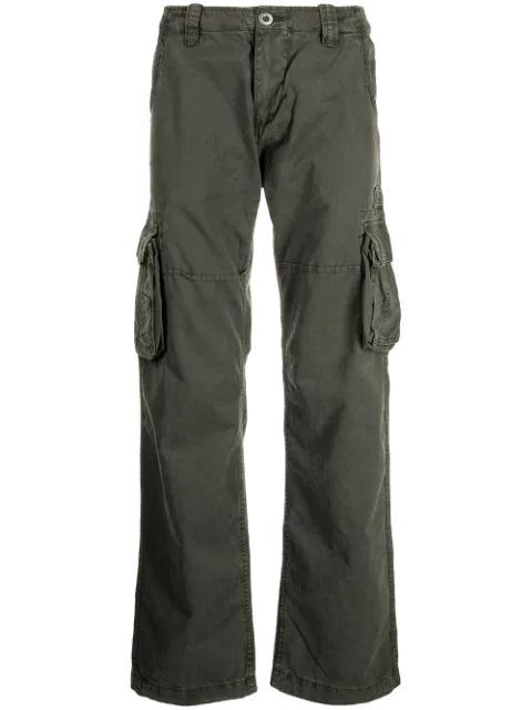 straight-leg cargo trousers by ALPHA INDUSTRIES