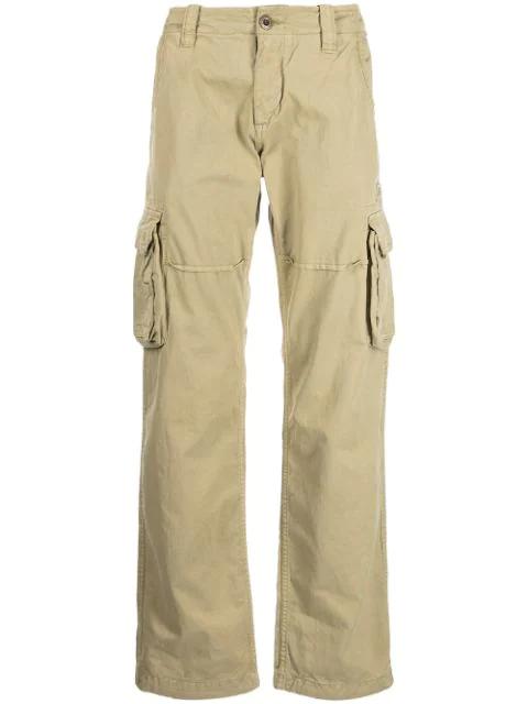 straight-leg cargo trousers by ALPHA INDUSTRIES