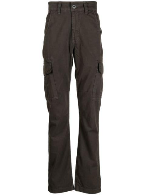 straight-leg cotton cargo trousers by ALPHA INDUSTRIES