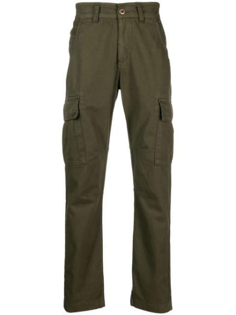 straight-leg cotton cargo trousers by ALPHA INDUSTRIES