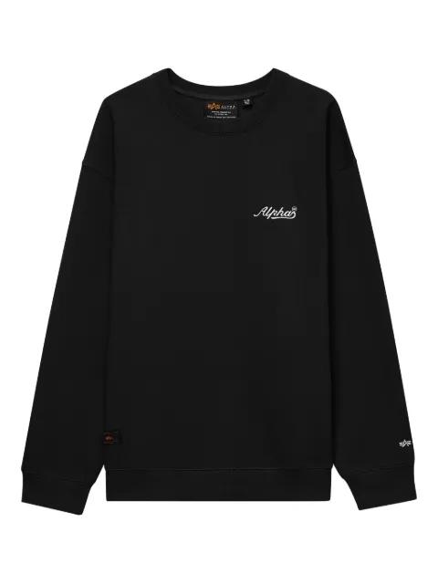 tiger-print crew-neck sweatshirt by ALPHA INDUSTRIES