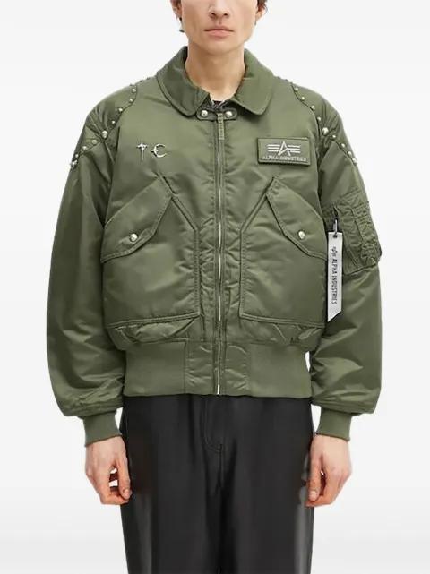 x Thug Club logo-patch bomber jacket by ALPHA INDUSTRIES