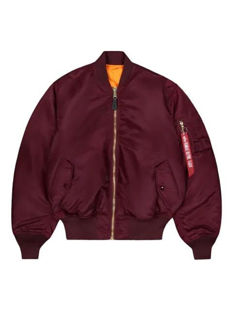 zip-up reversible bomber jacket by ALPHA INDUSTRIES
