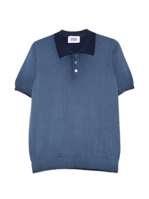 button collar polo shirt by ALPHA STUDIO