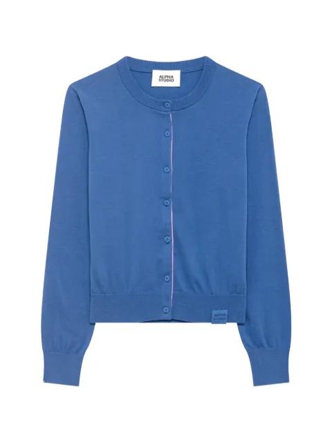 button knitwear cardigan by ALPHA STUDIO
