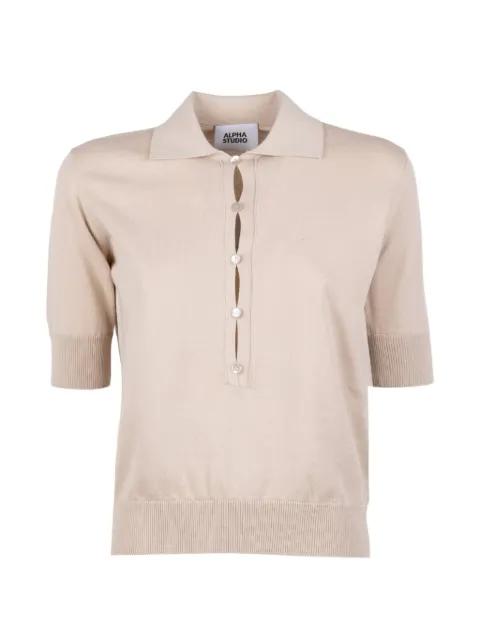button polo top by ALPHA STUDIO