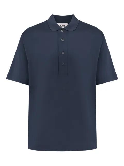 buttoned short-sleeve polo shirt by ALPHA STUDIO