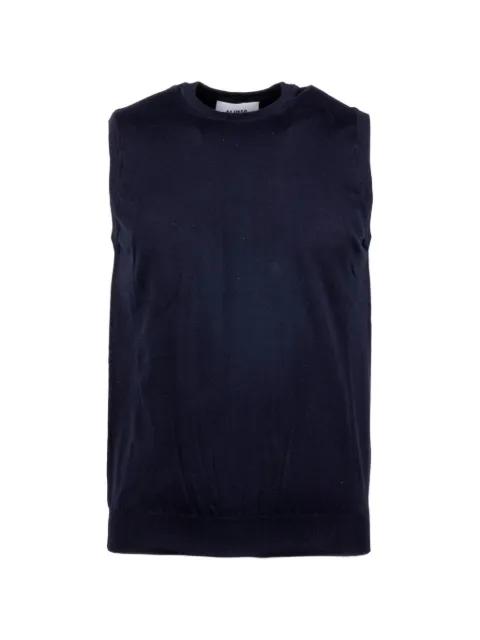 crew-neck sleeveless vest by ALPHA STUDIO
