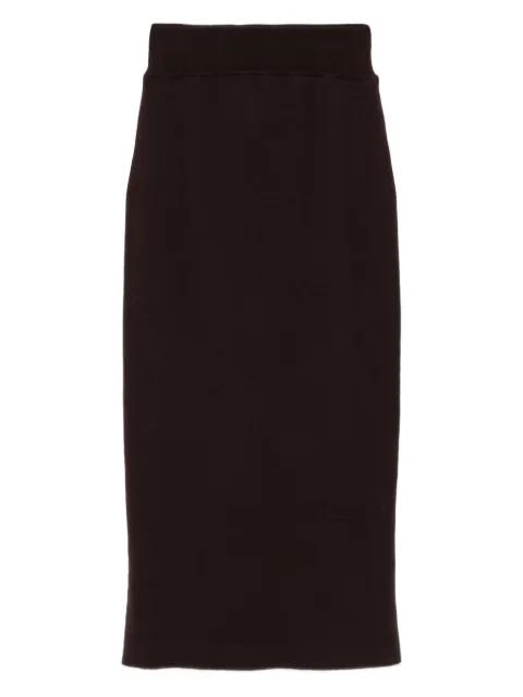 elastic-waistband midi skirt by ALPHA STUDIO