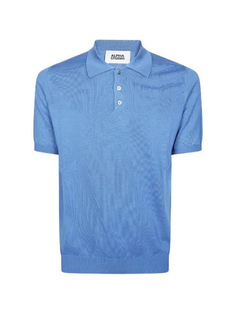 fine-knit polo shirt by ALPHA STUDIO
