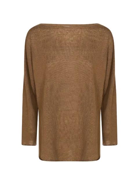 linen neck over blouse by ALPHA STUDIO