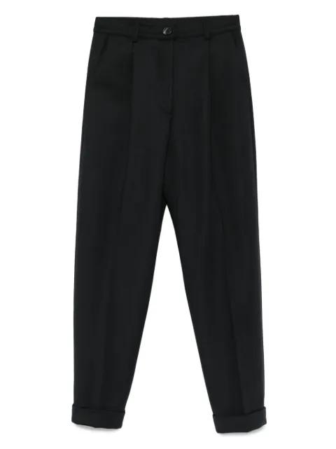 pleated turn-up cuffs trousers by ALPHA STUDIO