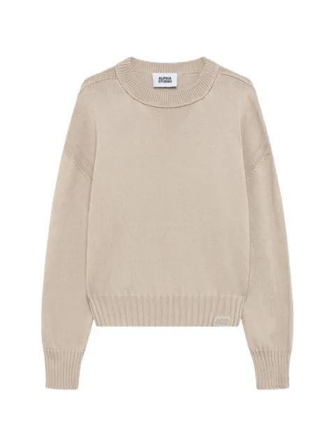 ribbed hem sweater by ALPHA STUDIO