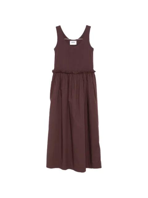 ruffled sleeveless midi dress by ALPHA STUDIO