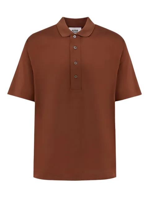 short-sleeve cotton polo shirt by ALPHA STUDIO