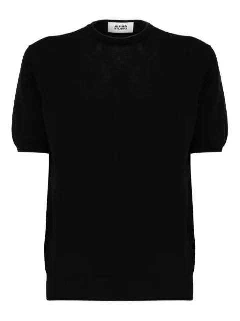 short-sleeve round-neck T-shirt by ALPHA STUDIO