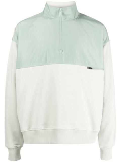 half-zip panelled sweatshirt by ALPHA TAURI