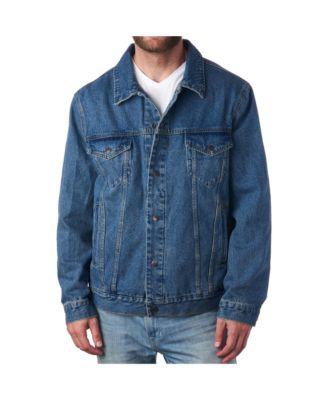 Derek Mens Classic Denim Jacket Casual Button Up Jean Trucker Coat by ALPINE SWISS