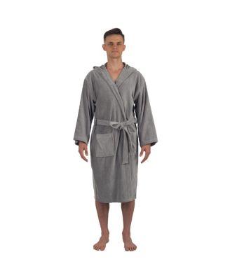 Men's Dane Hooded Bathrobe Cotton Terry Cloth Luxury Hotel Spa Robe by ALPINE SWISS