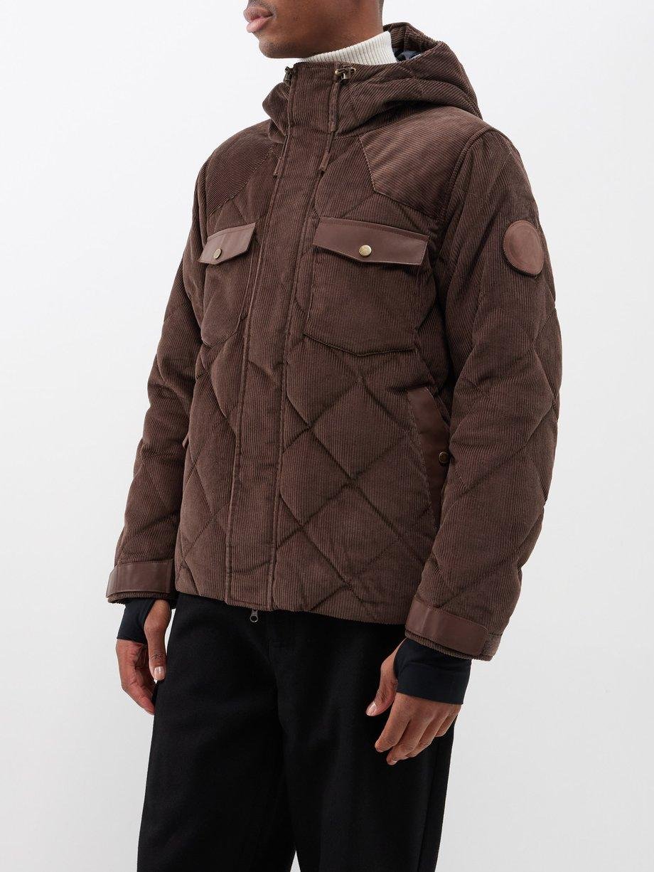 High West quilted cotton-corduroy down ski jacket by ALPS&METERS
