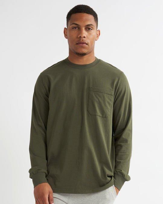 Cotton Premium Quality T-Shirt Long Sleeve With Chest Pocket by ALSE STUDIO