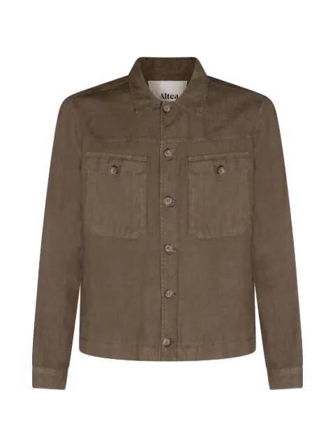 buttoned front-pocket shirt jacket by ALTEA