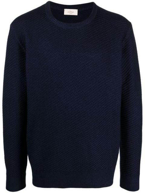 crew-neck virgin-wool jumper by ALTEA