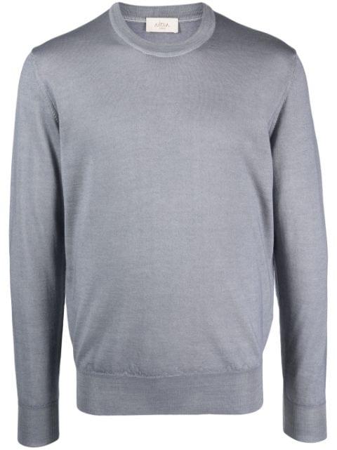 crew-neck virgin-wool jumper by ALTEA
