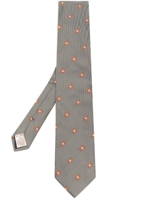 floral-embroidered pointed tie by ALTEA