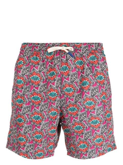 floral-print drawstring swim shorts by ALTEA