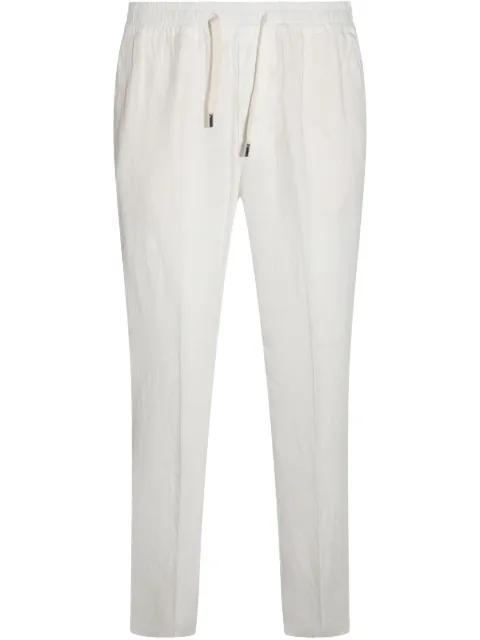linen tapered trousers by ALTEA