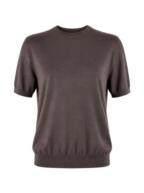 ribbed-trim T-shirt by ALTEA