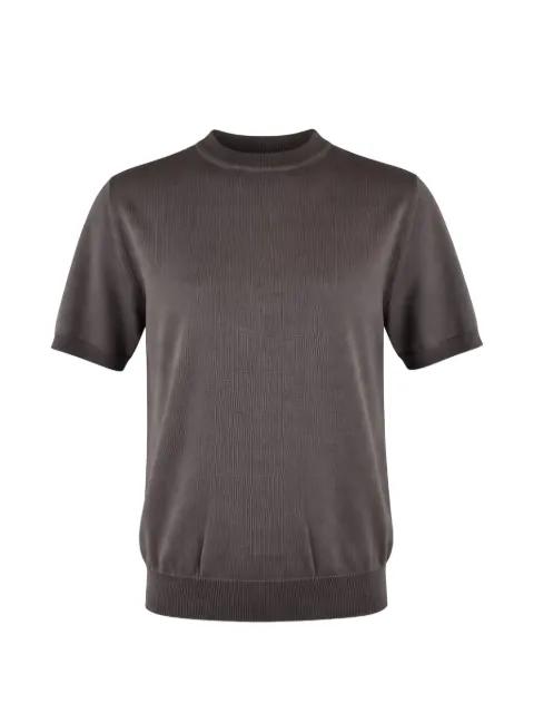 ribbed-trim T-shirt by ALTEA