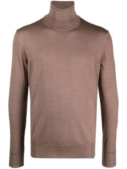 roll neck virgin-wool jumper by ALTEA
