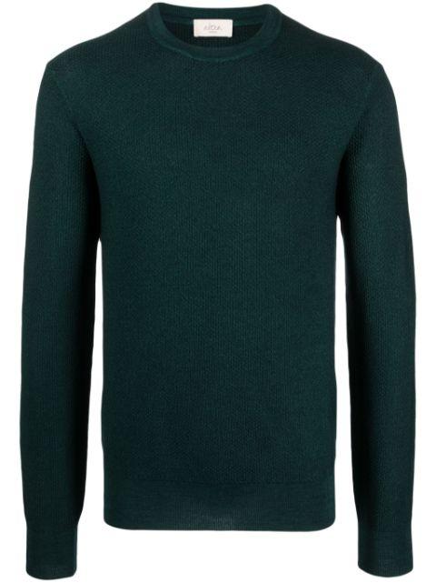 slim-cut virgin-wool jumper by ALTEA