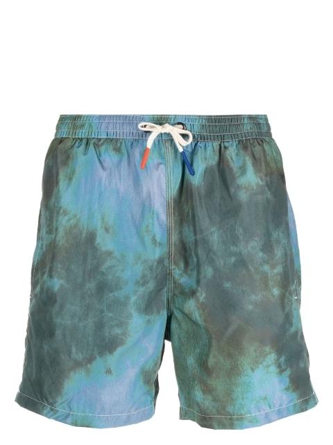 tie-dye effect drawstring shorts by ALTEA