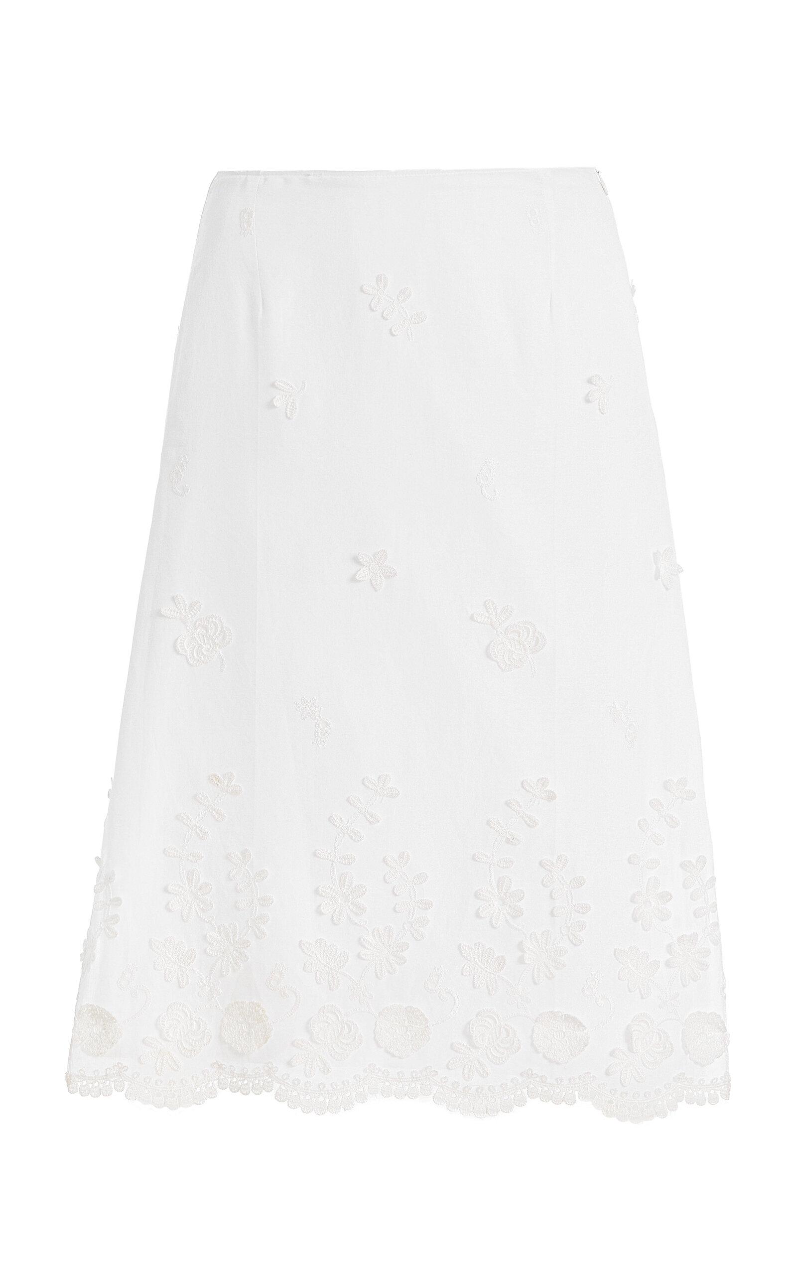 Altuzarra Malik Embellished Cotton Midi Skirt - Moda Operandi by ALTUZARRA