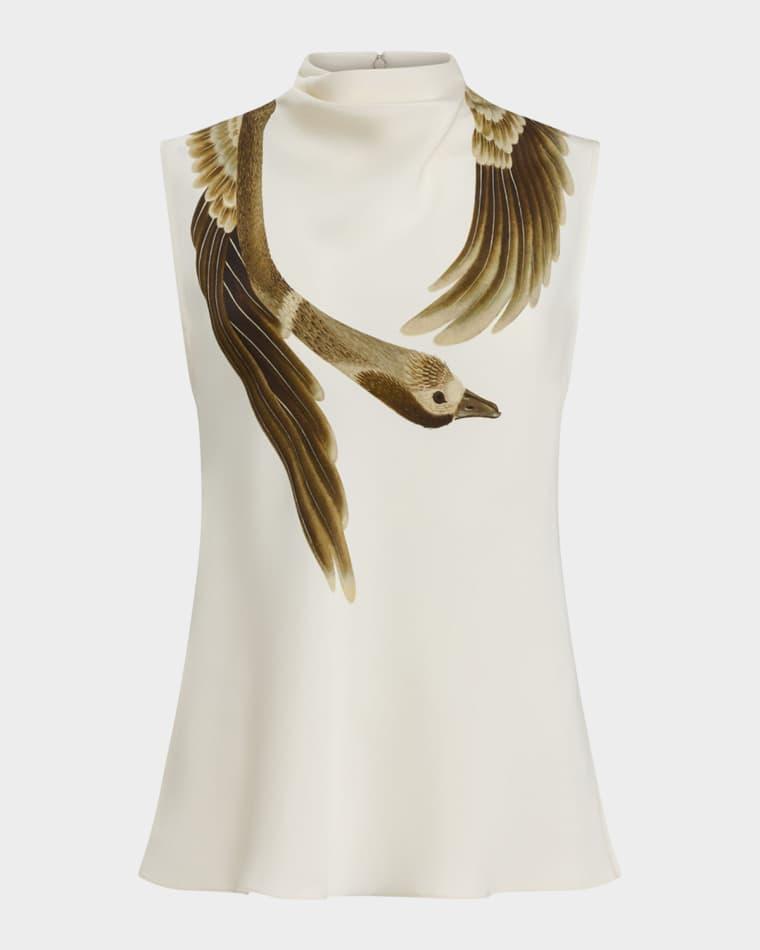 Arlie Draped Mock-Neck Top by ALTUZARRA