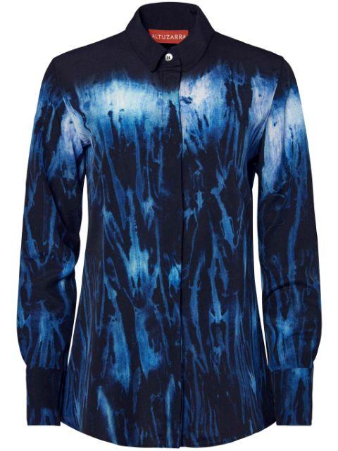 Chika Shibori-print silk shirt by ALTUZARRA
