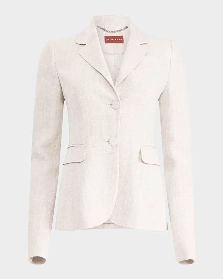 Fenice Slim Linen-Cotton Blazer by ALTUZARRA