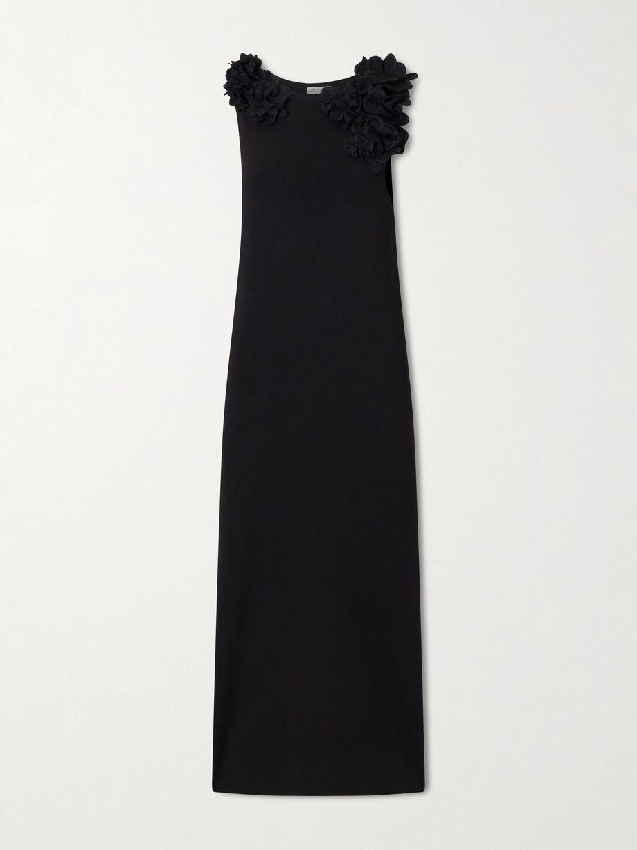 Floral-appliquéd jersey maxi dress by ALTUZARRA