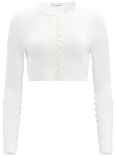 Haruni scallop-edge knitted top by ALTUZARRA