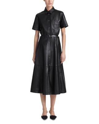 Kiera Leather Shirtdress by ALTUZARRA