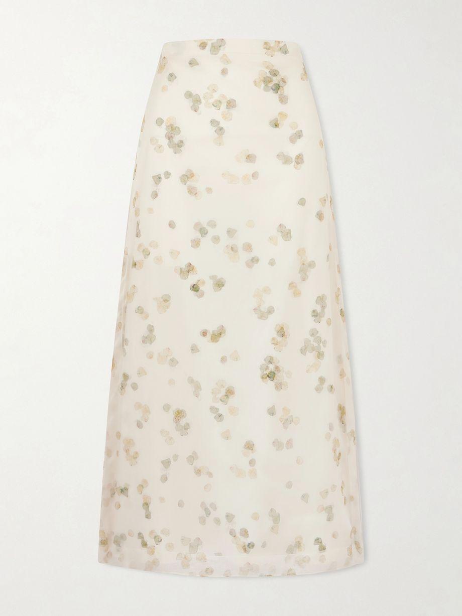 Linnie printed cotton-blend organza maxi skirt by ALTUZARRA