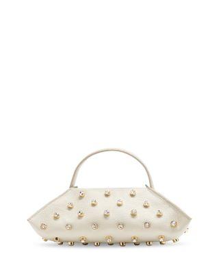 Mini Crystal Embellished Leather Handbag by ALTUZARRA
