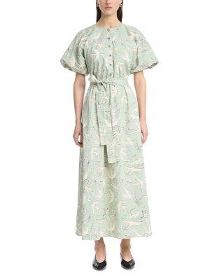 Paulina Silk Tie Waist Dress by ALTUZARRA