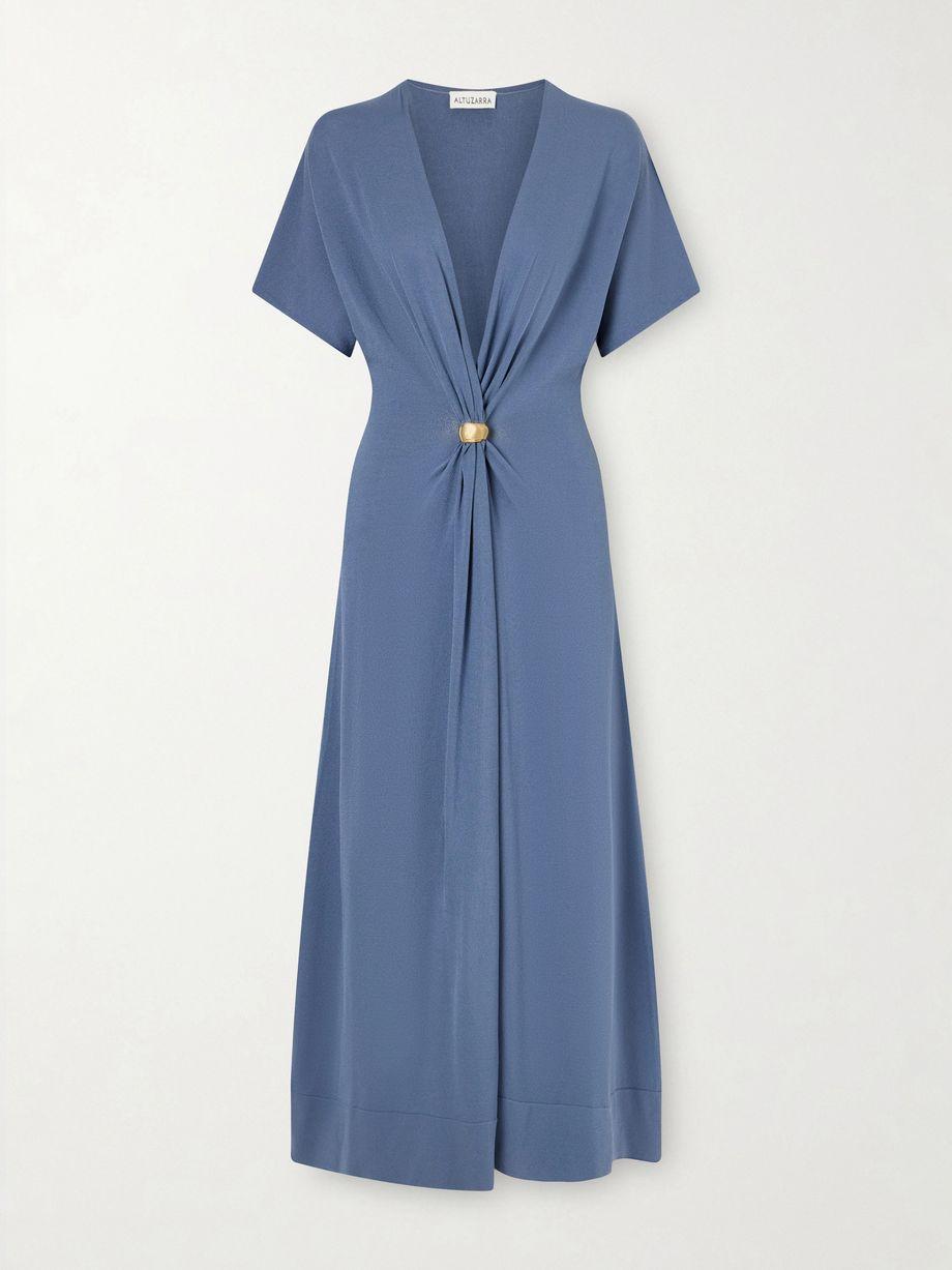 Rena embellished gathered jersey maxi dress by ALTUZARRA