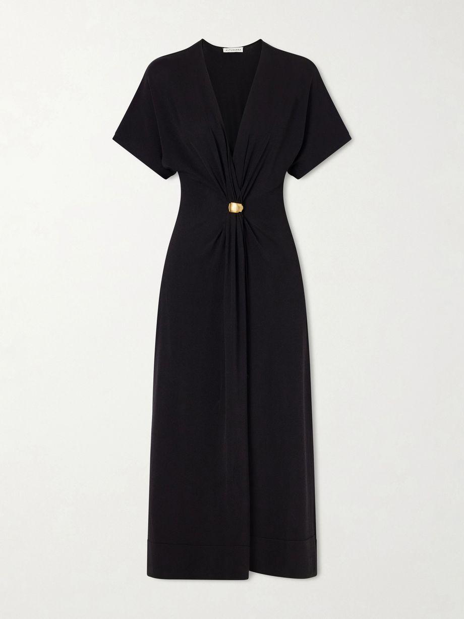 Rena embellished gathered jersey maxi dress by ALTUZARRA