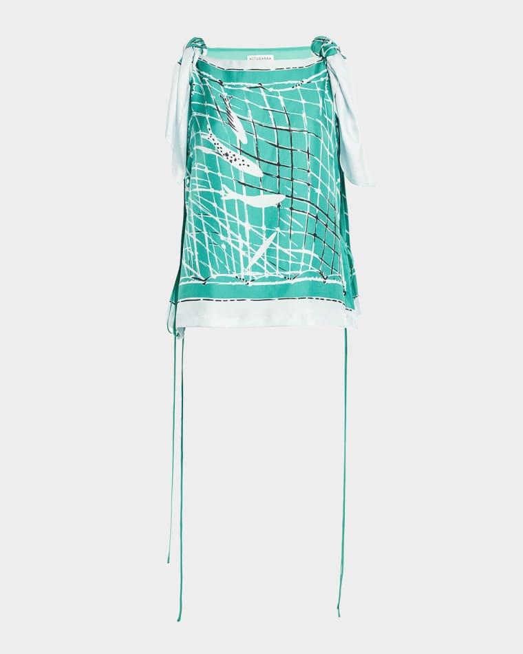 Siggi Sleeveless Side-Tie Silk Top by ALTUZARRA